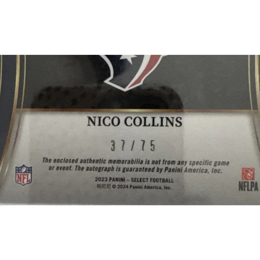 Nico Collins Rpa /75 select football